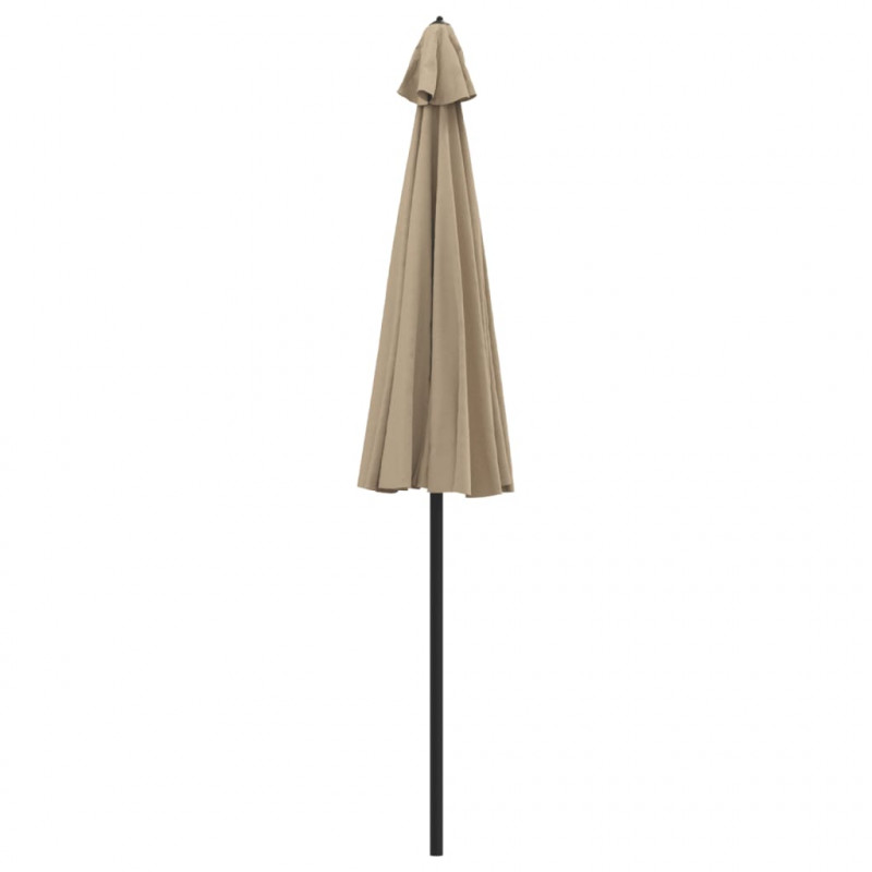 Parasol ogrodowy na słupku aluminiowym, 270 cm, taupe
