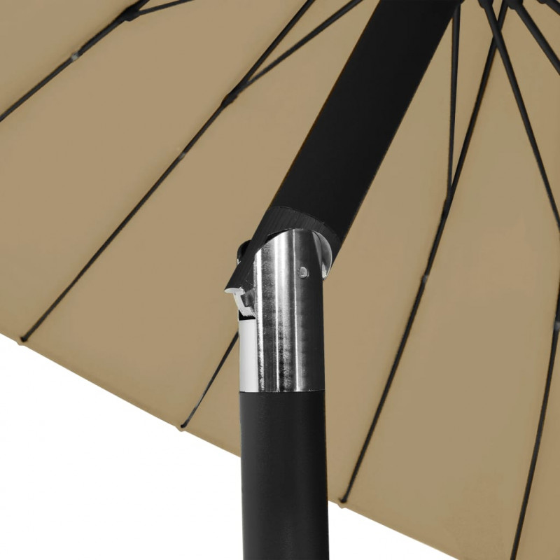 Parasol ogrodowy na słupku aluminiowym, 270 cm, taupe
