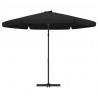 Parasol ogrodowy na stalowym słupku, 300 cm, czarny