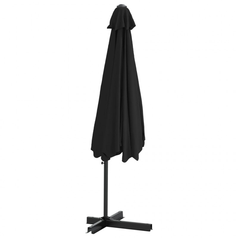 Parasol ogrodowy na stalowym słupku, 300 cm, czarny
