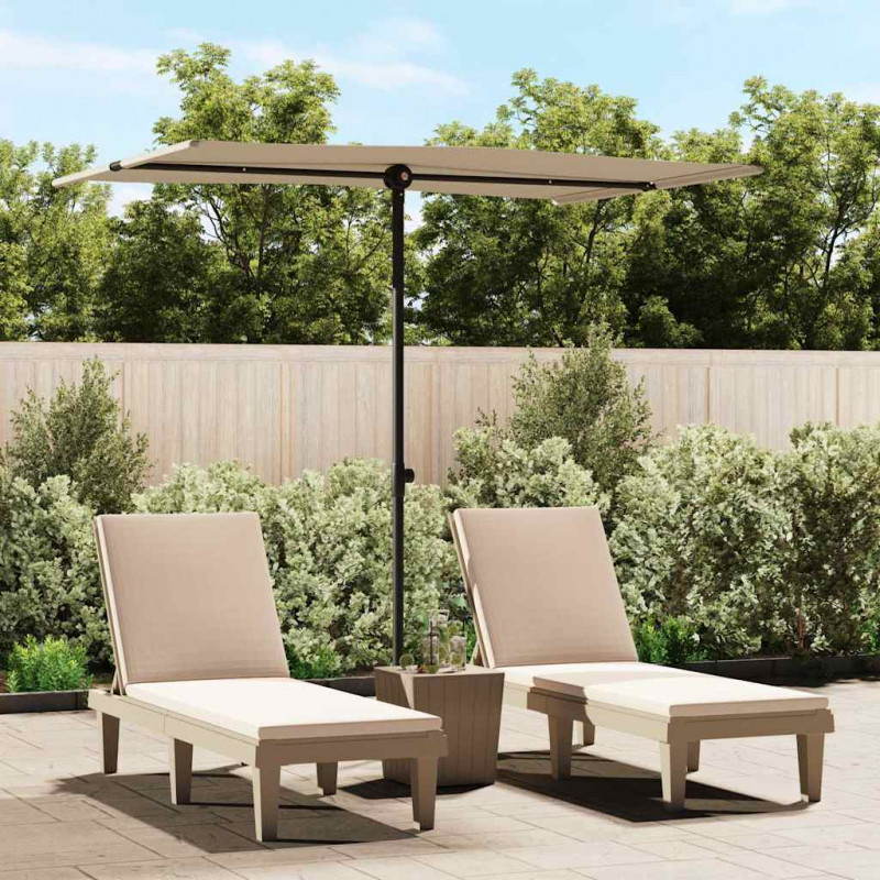 Parasol ogrodowy na aluminiowym słupku, 2x1,5 m, taupe