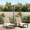 Parasol ogrodowy na aluminiowym słupku, 2x1,5 m, taupe