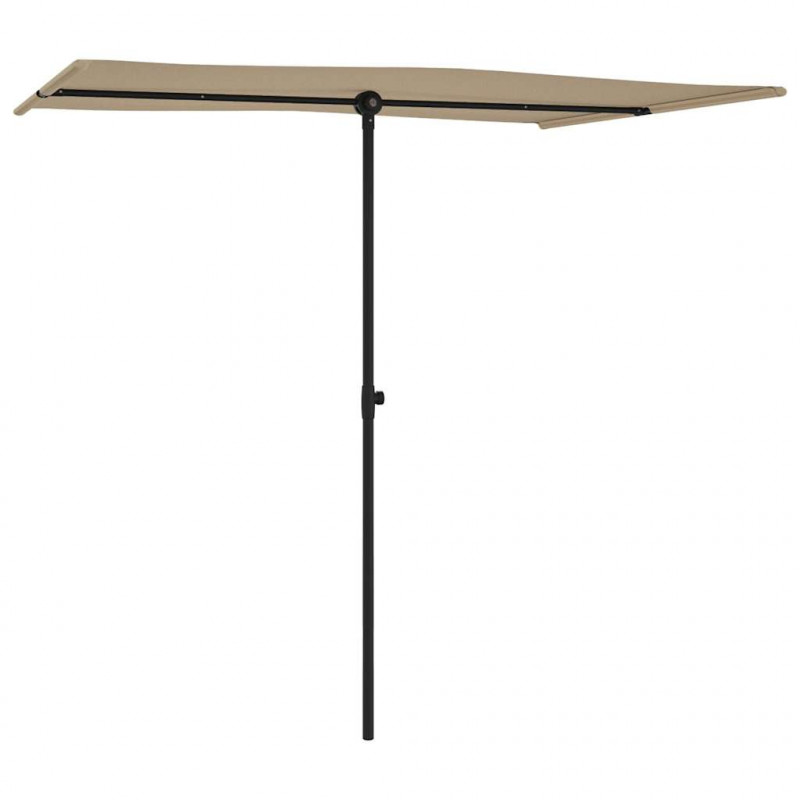 Parasol ogrodowy na aluminiowym słupku, 2x1,5 m, taupe
