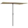Parasol ogrodowy na aluminiowym słupku, 2x1,5 m, taupe