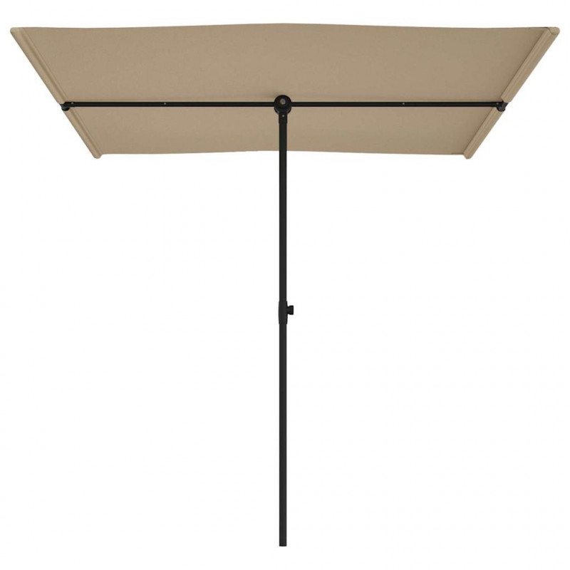 Parasol ogrodowy na aluminiowym słupku, 2x1,5 m, taupe