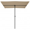 Parasol ogrodowy na aluminiowym słupku, 2x1,5 m, taupe