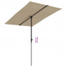 Parasol ogrodowy na aluminiowym słupku, 2x1,5 m, taupe