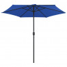 Parasol ogrodowy na aluminiowym słupku, 270x246 cm, niebieski