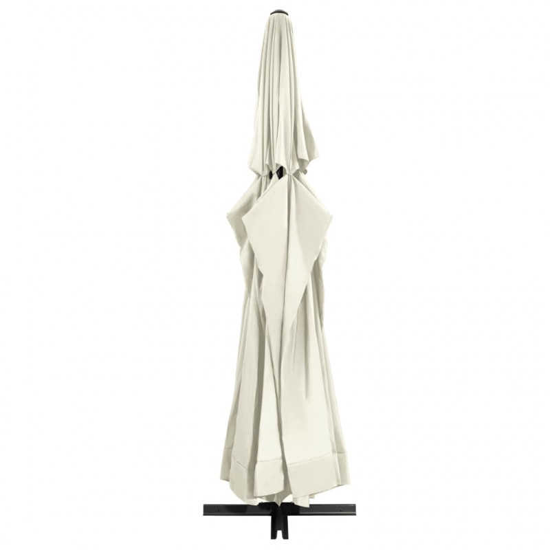 Parasol ogrodowy na aluminiowym słupku, 600 cm, piaskowy