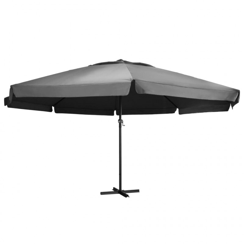 Parasol ogrodowy na aluminiowym słupku, 600 cm, antracytowy