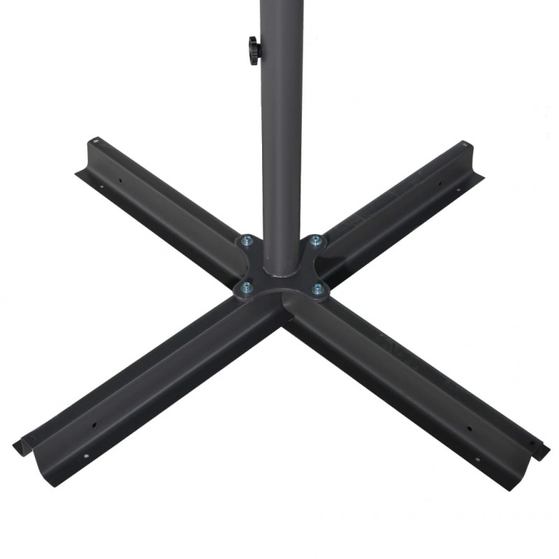 Parasol ogrodowy na aluminiowym słupku, 600 cm, antracytowy