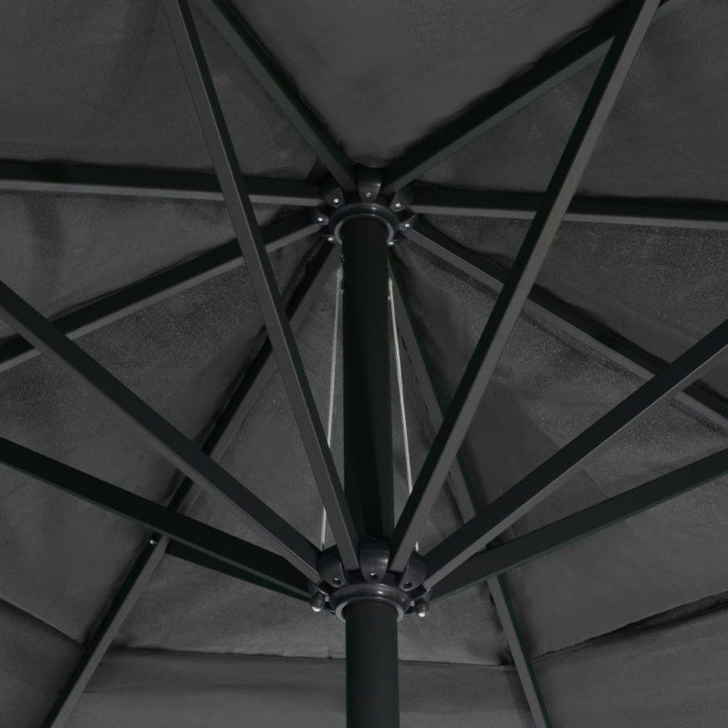 Parasol ogrodowy na aluminiowym słupku, 600 cm, antracytowy