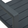Ławka ogrodowa, 120 cm, szara, HDPE o wyglądzie drewna