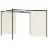 Pergola z regulowanym dachem, śmietankowa, 3x3 m, stalowa