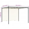 Pergola z regulowanym dachem, śmietankowa, 3x3 m, stalowa