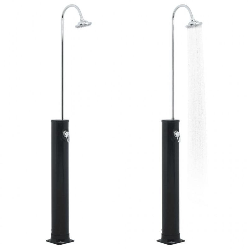 Prysznic solarny, czarny, 214 cm, 20 L