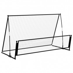 Rebounder do piłki nożnej 2-w-1, 202x104x120 cm, stal