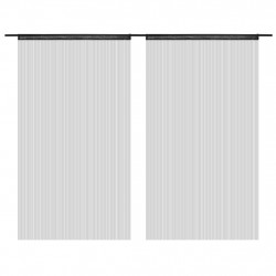Zasłony sznurkowe, 2 sztuki, 140 x 250 cm, czarne