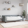 Sofa z materacem, jasnoszara, 90x190 cm, tkanina