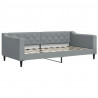 Sofa z materacem, jasnoszara, 90x190 cm, tkanina