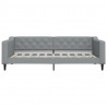 Sofa z materacem, jasnoszara, 90x190 cm, tkanina