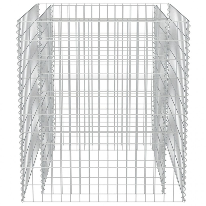 Podwyższona donica gabionowa, galwanizowana stal, 90x90x100 cm