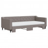 Sofa rozsuwana z materacami, kolor taupe, 90x200 cm, tkanina