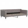 Sofa rozsuwana z materacami, kolor taupe, 90x200 cm, tkanina