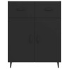 Szafka, czarna, 69,5x34x90 cm, materiał drewnopochodny