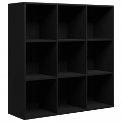 Regał na książki, czarny 98x29x97,5 cm, materiał drewnopochodny