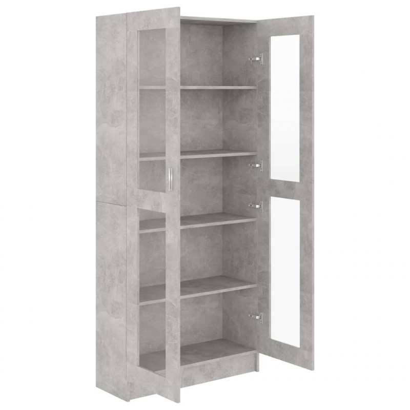 Witryna, szarość betonu, 82,5x30,5x185,5 cm