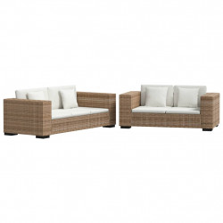 Zestaw kanap ogrodowych 2+3, rattan
