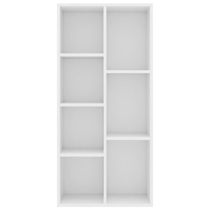 Regał na książki, biały, 50x25x106 cm, materiał drewnopochodny