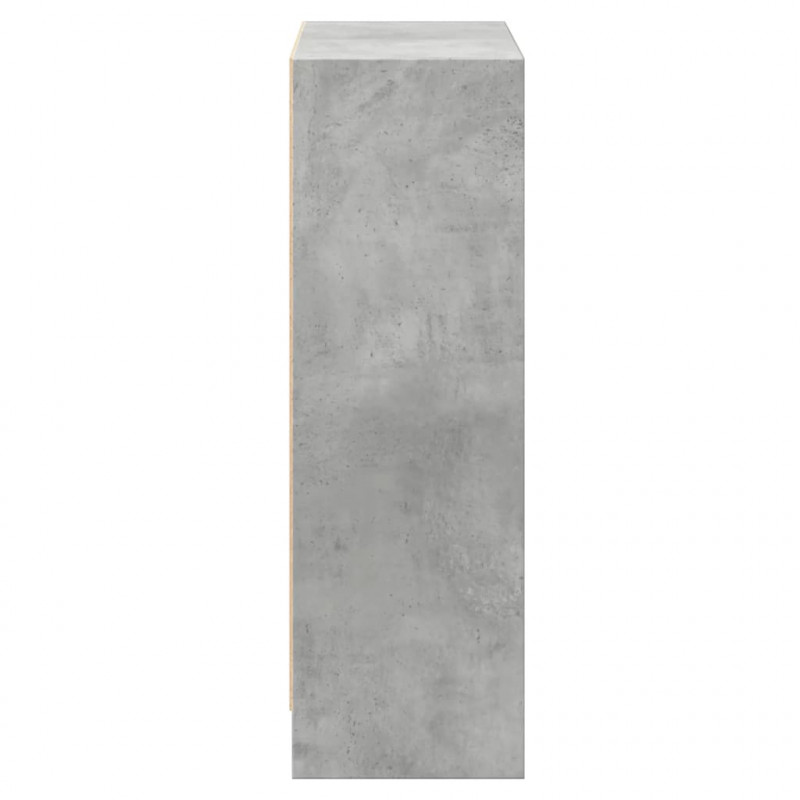 Regał na książki, betonowy szary, 60x24x76 cm