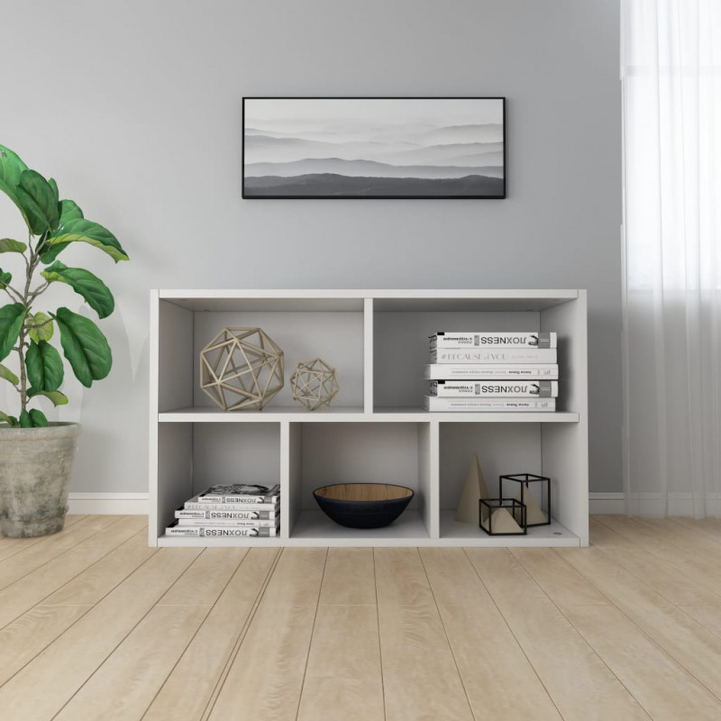 Regał na książki/szafka, biały, 50x25x80 cm
