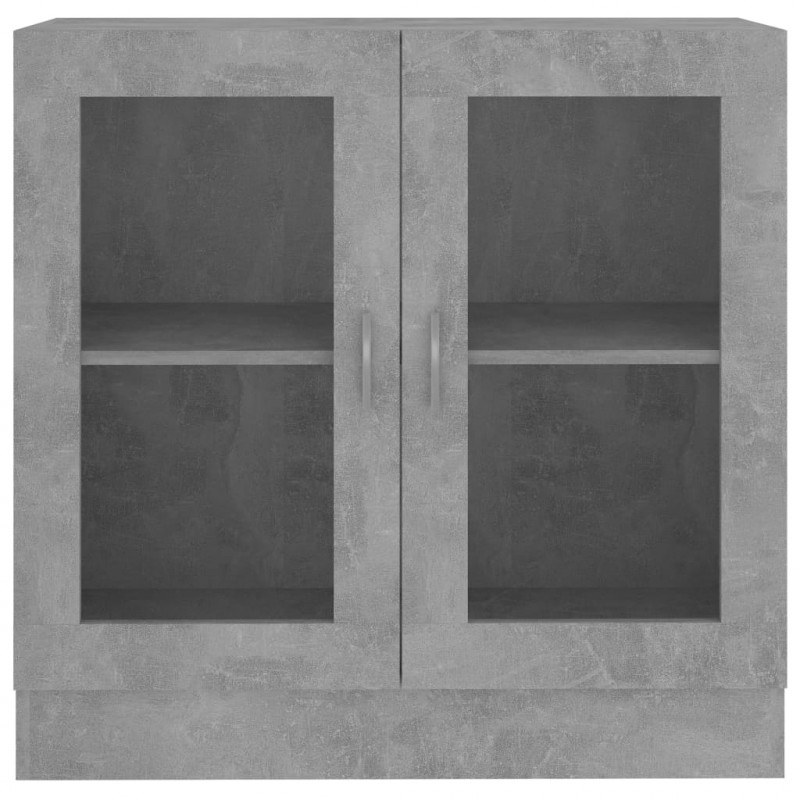 Witryna, szarość betonu 82,5x30,5x80 cm materiał drewnopochodny