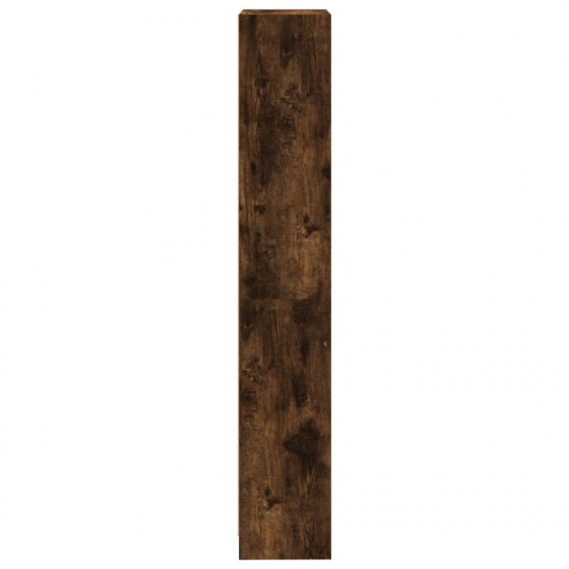 Regał na książki z 4 półkami, przydymiony dąb, 40x24x143 cm