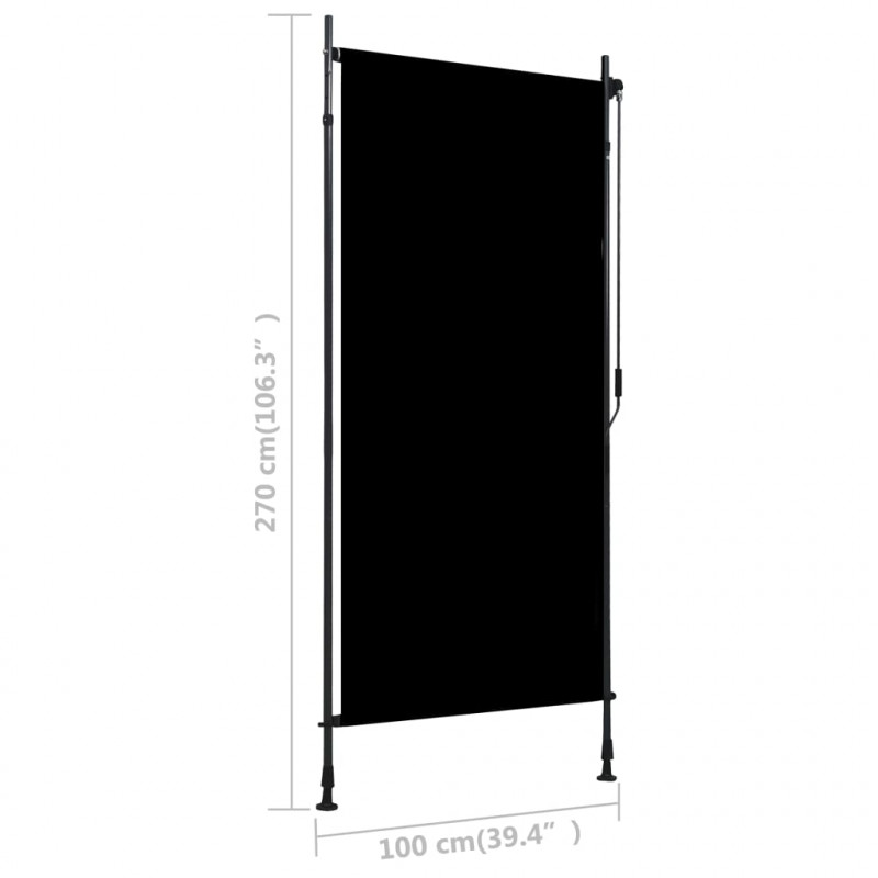 Roleta zewnętrzna, 100x270 cm, antracytowa