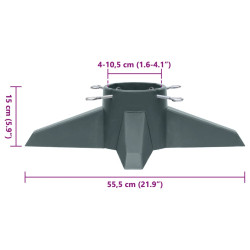 Stojak pod choinkę, zielony, 55,5 x 55,5 x 15 cm