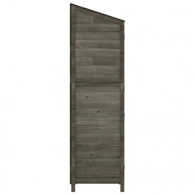 Szopa ogrodowa, antracytowa, 102x52x174,5 cm, drewno jodłowe