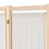 Parawan 5-panelowy, kremowy, 200 x 170 x 4 cm, tkanina