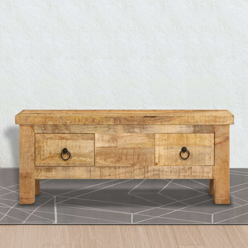 Stolik kawowy z litego drewna mango, 90x45x35 cm