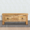 Stolik kawowy z litego drewna mango, 90x45x35 cm