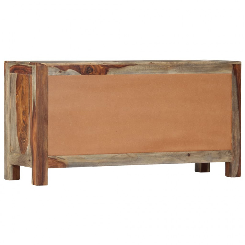 Szafka, szara, 100x30x50 cm, z litego drewna sheesham