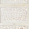 Parawan 4-panelowy, rzeźbiony, biały, 160x165 cm, drewno mango