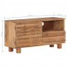Szafka pod TV, 90x30x45 cm, lite drewno mango