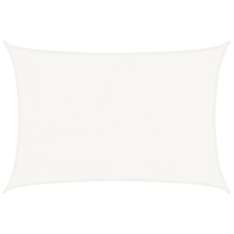 Żagiel przeciwsłoneczny, 160 g/m², biały, 5x6 m, HDPE
