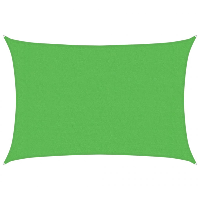 Żagiel przeciwsłoneczny, 160 g/m², jasnozielony, 3x4 m, HDPE