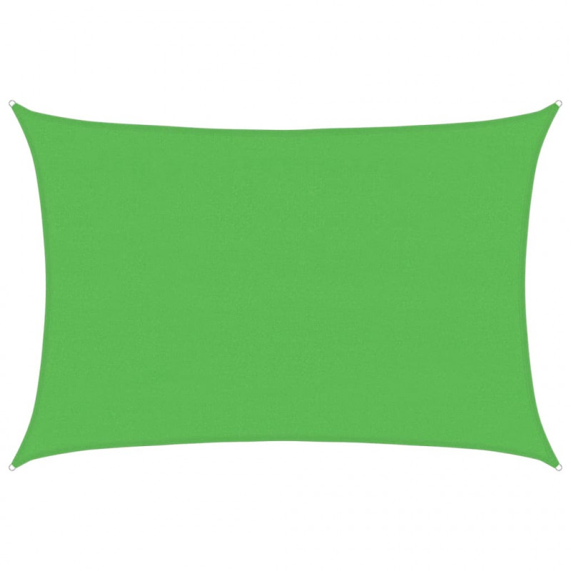 Żagiel przeciwsłoneczny, 160 g/m², jasnozielony, 4x6 m, HDPE