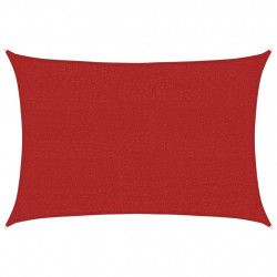 Żagiel przeciwsłoneczny, 160 g/m², czerwony, 2,5x4 m, HDPE